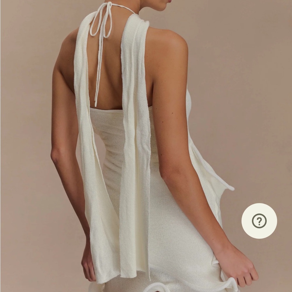 Meshki Cream Ruffle Mini Dress - Picture 2 of 2